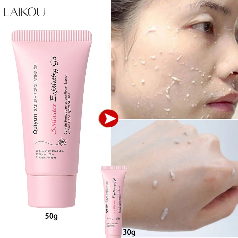 Sakura Exfoliating Peeling Gel Facial Scrub Moisturizing  Nourishing Repair Scrubs Face Cream Beauty Skin Care