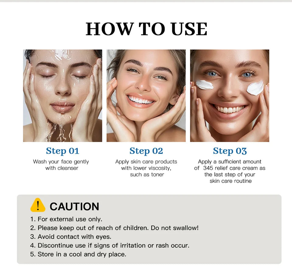 3 4 5 Relief Cream Address Blemishes Nourish The Skin And Provide Soothing Care Face Lifting Beauty Moisturizer Korean Cosmetics