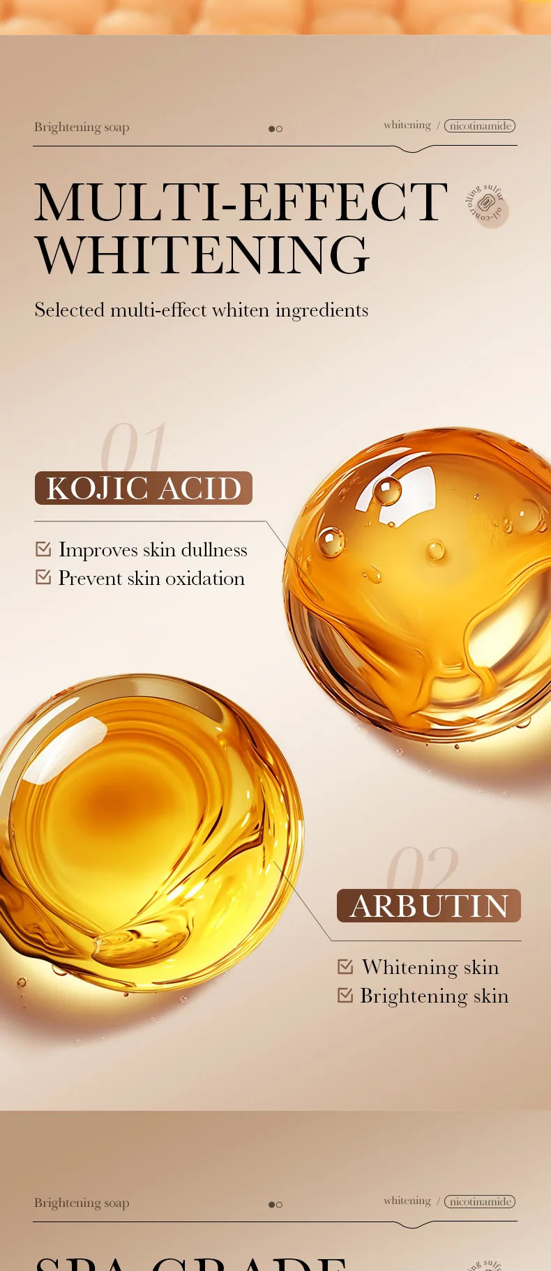 Savon Éclaircissant au Niacinamide - Nettoyage Profond Visage & Corps