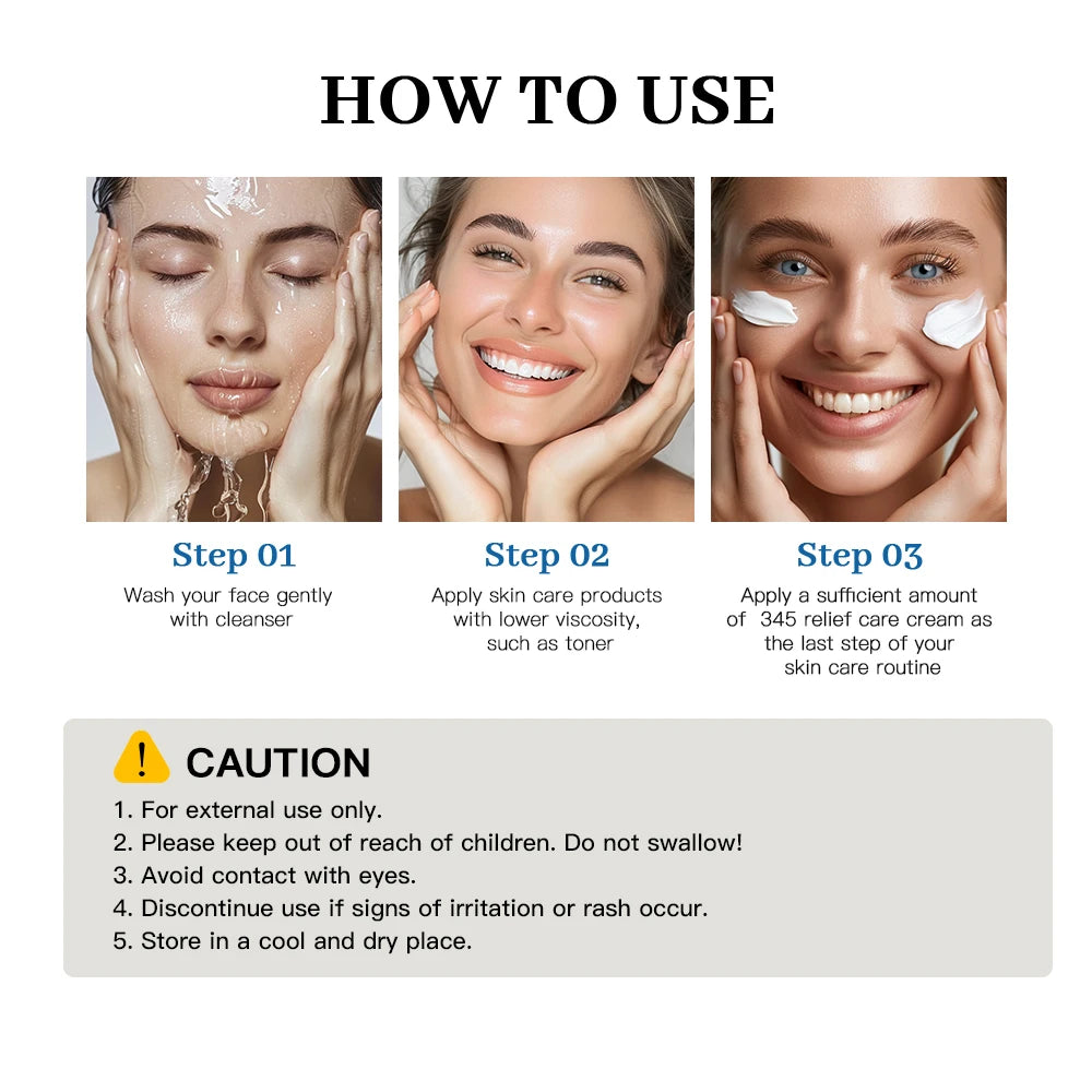 3 4 5 Relief Cream Address Blemishes Nourish The Skin And Provide Soothing Care Face Lifting Beauty Moisturizer Korean Cosmetics